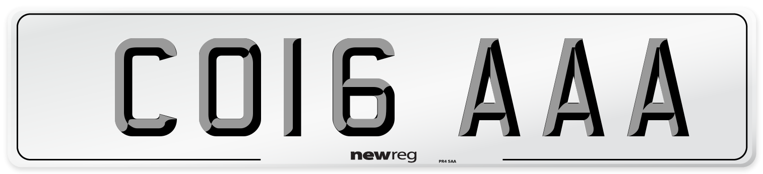 CO16 AAA Number Plate from New Reg